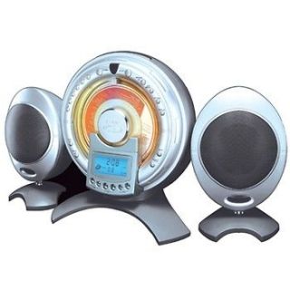 LASONIC MICRO CD PLAYER ALARM CLOCK RADIO 7 COLOR LCD w/ REMOTE NEW