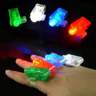   100pcs Mix LED Party Laser Finger Light Beam Torch Ring adjustable