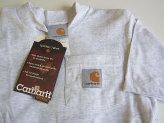 Carhartt for Kids Gray Logo Boys Toddler NWT T Shirt 4T