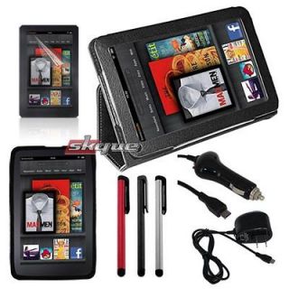   case+soft skin+car wall charger+3xstyl​us for  kindle fire
