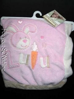 Blankets and Beyond bunny rabbit carrot Lulu blanket lovey pink baby 