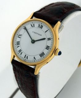 Cartier Cougar 18k Yellow Gold RARE Manual Wind 30mm ladies watch.