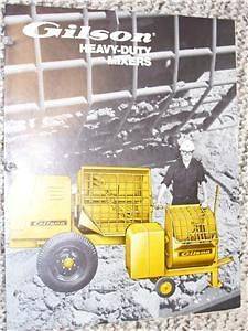 Vintage Gilson Heavy Duty Cement Mixers Sales Brochure