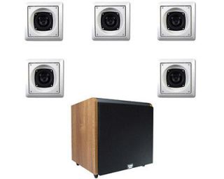 Channel Surround Sound System w/5 4 Speakers & 10 Inch Powered 