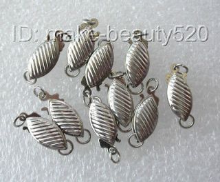 wholesale DIY beautiful 10pc​s fish white plated gold clasp s82