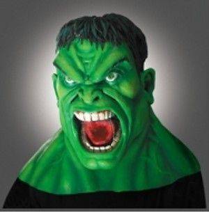 THE INCREDIBLE HULK FULL OVER THE HEAD LATEX MASK LICENSED 2107