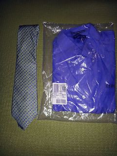 Chase Bank Long Sleeve Dress Shirt 15 33 Lands End and Greeen Tie