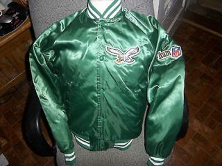   1980s Philadelphia Eagles SATIN Chalk Line Jacket S Coat Starter