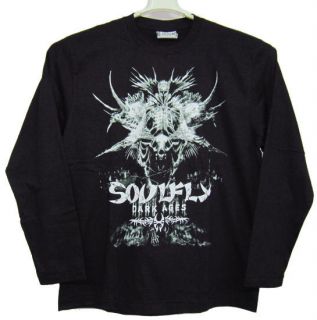 Soulfly Dark Ages Metal Long Sleeve T Shirt n73 New Size S