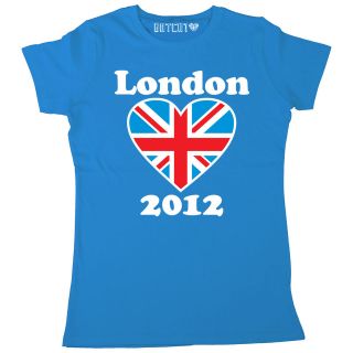 WOMENS 2012 GREAT BRITAIN UNION JACK SUPPORTERS T SHIRT LONDON GAMES 