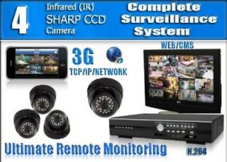 ch channel cctv dvr Security Camera System w shar ccd