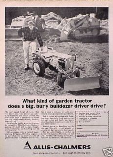 1967 Allis Chalmers Lawn TRACTOR Mower Original Ad