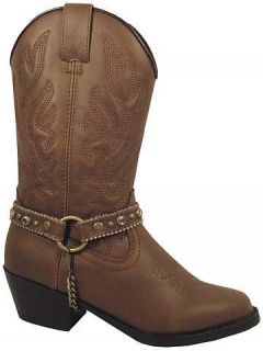   Brown Western Cowboy Boots With Straps Charleston For Boys And Girls