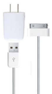 USB Home Charger + Cable Apple iPhone 4 4G AT&T Verizon