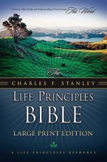Charles Stanley Life Principles Bible NKJV 2006, Hardcover, Large Type 