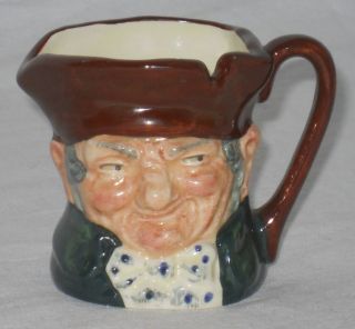 Vtg Royal Doulton OLD CHARLEY Mini Character Toby Jug Mug 2¼ D6046 