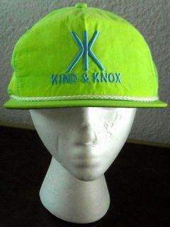 KIND & KNOX baseball hat Gelatin dayglo hat 1980s