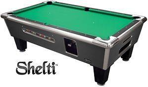 Shelti Bayside Pool Table Charcoal Matrix   93 Coin Operated