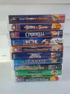 LOT OF10 WALT DISNEY CHILDRENS VHS VIDEO TAPES FAMILY MOVIES 
