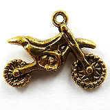  80pcs gold plated autobike Charms 23x17mm