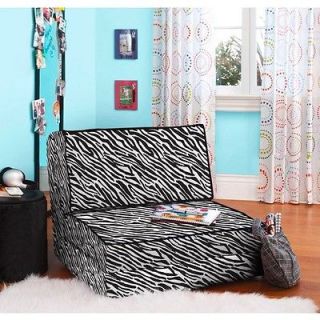   ZEBRA Flip Out Chair Convertible Sleeper Bed Couch Lounger Sofa NEW