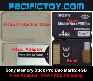   Memory Stick Pro Duo Mark2 + Adapter For Sony PSP, CAMERA *USA Seller