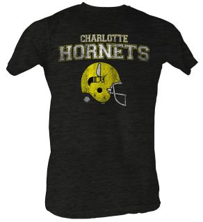 World Football League T Shirt Charlotte Hornets Adult Charcoal Heather 