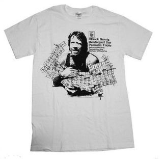 Chuck Norris Destroyed The Periodic Table T Shirt Tee