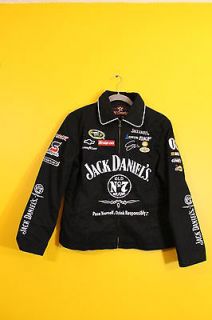New JACK DANIELS NASCAR Racing 02 twill cotton black jacket womens L
