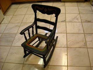Antique Childrens Rocking Chair painted wood