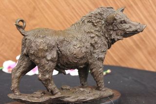 Boar Wild Pig Bronze Sculpture Statue by Barye Figure Farm Animal Lost 