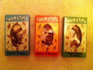 CRICK ETTES SAMPLER GIFT PACK of 3 Party Favors REAL Edible Bug CANDY 
