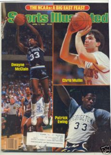 April 1 1985 Chris Mullin Patrick Ewing College Basketball Sports 