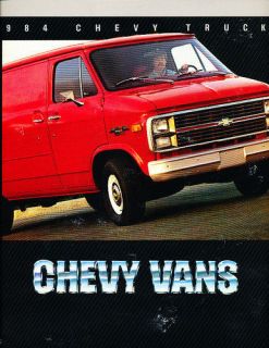 1984 Chevrolet Chevy Van Cargo Sales Brochure