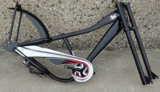   Frame for 20x3.0 Wheels Black Chopper Style Bike w Fork & Chainguard