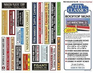 City Classics HO #802 Rooftop Signs / Industrial Set 2 / Paper signs 1 