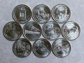    2011 P&D NATIONAL PARK QUARTERS (20) COINS UNC. CHICKASAW IN STOCK
