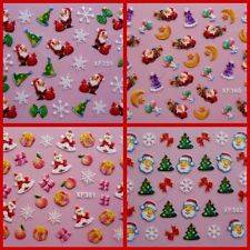 CHRISTMAS 3D NAIL DESIGNS /ART/STICKERS 23 DESIGNS IDEAL XMAS GIFTS 