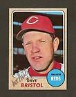 1968 Topps #148 Dave Bristol Auto Autograph COA Cincinnati Reds