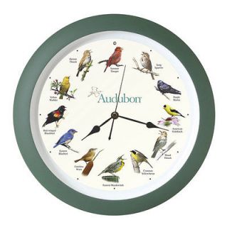 CLOCKS WITH SOUNDS 8 Audubon Bird Desktop Wall Clock AUD8 SINGING 