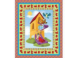 Clifford The Dog House Woof Slide YD Panel QT Fabric