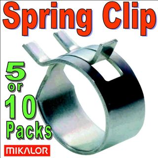   Metal Steel SPRING BAND TYPE Fuel Line Hose Clips Silicone Pipe Clamps
