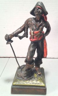 Bronze Clad Pirate Sculpture by Paul Herzel