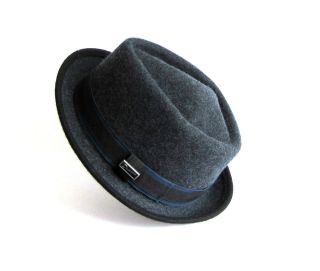 Raymond Indigo   Hat, Fedora, Porkpie, Skimpy Brim, Wool Hat, Winter 
