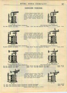 1918 Clayton & Lambert Gasoline Blow Torches Kerosene Handy Andy 