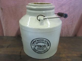 Antique BOWKERS POISON Crock / Jug  Insecticide Fungicide Bost​on 