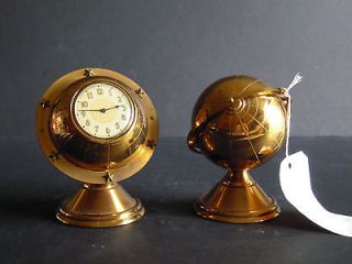   Griffith TV Show Prop   Brass Globe Clock & Cig/Candy Holder   COA