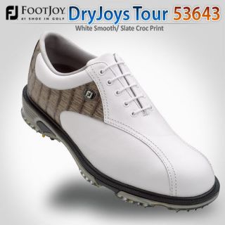   DryJoys Tour White/Slate Croc Mens Medium Golf Shoes 2012 Closeout