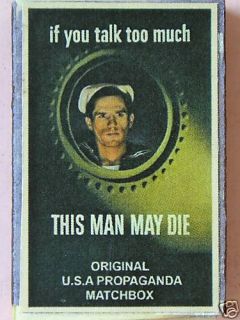 USA WWII propaganda match box