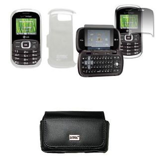 for LG Octane Case Cover Clear+Side Pouch+Lcd Guard